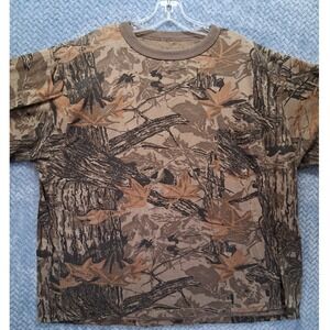 Realtree Camo Pocket T-Shirt Mens Brown All Over Print Short Sleeve Tee
